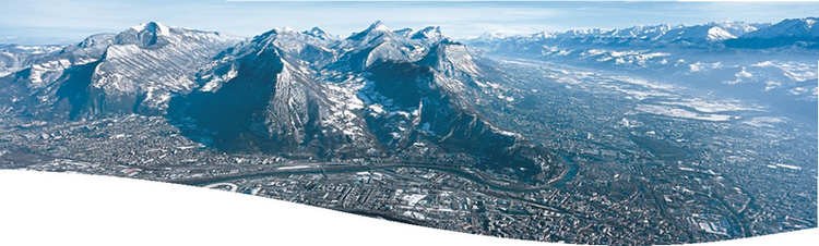 Snowy mountain of Grenoble